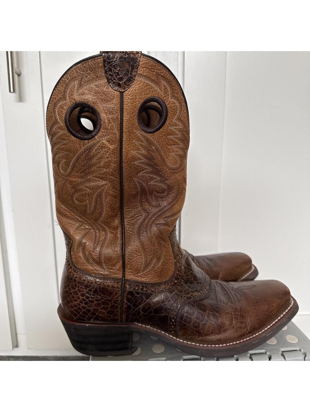 Ariat Heritage Roughstock Square Toe Brown Mens  Cowboy BOOTS 10010869 Size 11 D